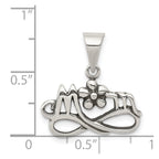 Sterling Silver Antiqued Mom Charm