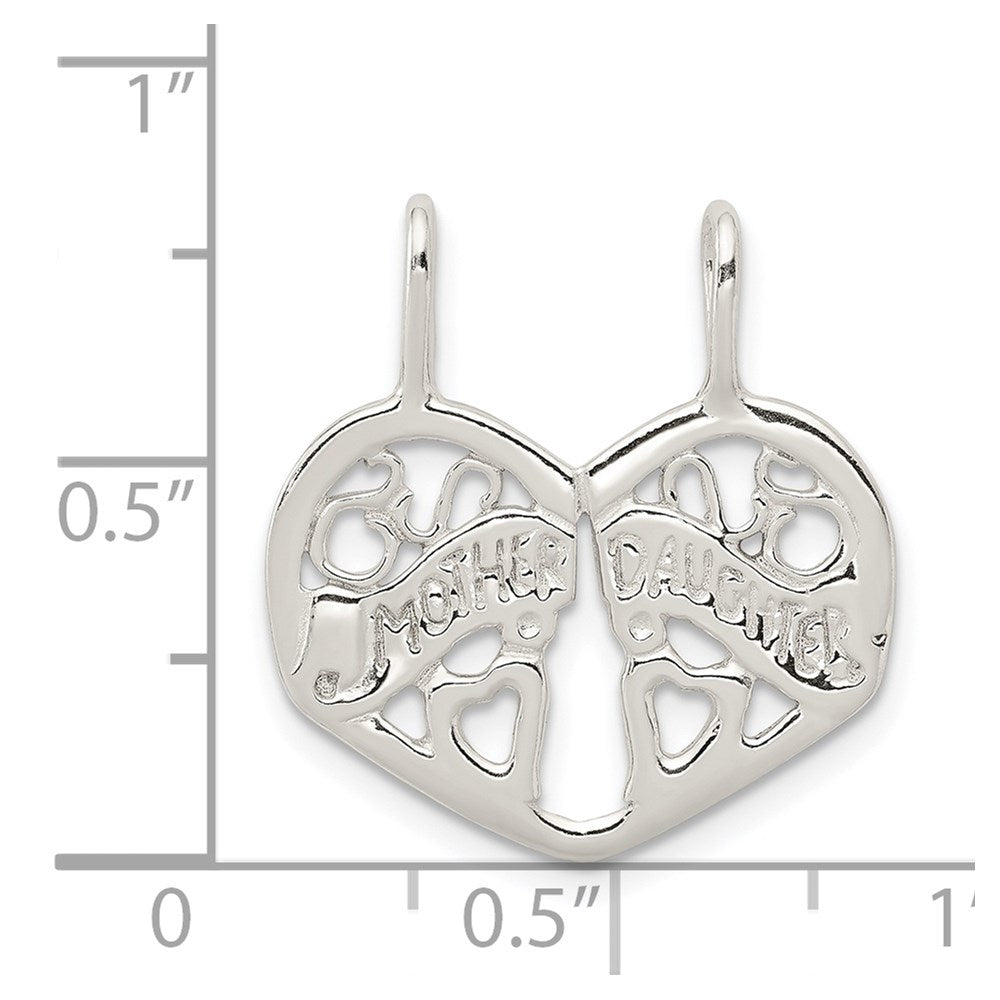 Sterling Silver Mother/Daughter Break apart Charm