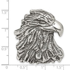 Sterling Silver Antiqued Eagle Head Pendant