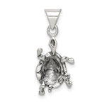Sterling Silver Antiqued Turtle Charm