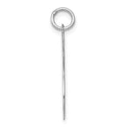 Sterling Silver Rhodium-plated Cat Charm
