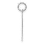 Sterling Silver Rhodium-plated Brocaded Letter S Initial Charm