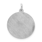 Sterling Silver Rhodium-plated Brocaded Letter S Initial Charm