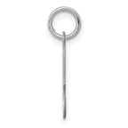 Sterling Silver Rhodium-plated Stamped Letter A Initial Charm