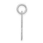 Sterling Silver Rhodium-plated Stamped Letter R Initial Charm