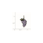 Sterling Silver Enameled Purple Grape Charm