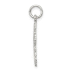 Sterling Silver Rhodium-plated Cross Charm