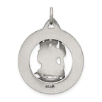 Sterling Silver Antiqued St. Christopher Medal