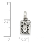 Sterling Silver Antiqued Angel Prayer Box Charm