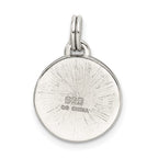 Sterling Silver Rhodium-plated Four Leaf Clover Charm