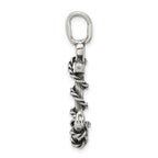 Sterling Silver 3D Antiqued Anchor and Rope Pendant