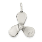 Sterling Silver 3D Antiqued Large Boat Propeller Charm