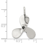 Sterling Silver 3D Antiqued Large Boat Propeller Charm