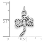 Sterling Silver Polished & Antiqued Dragonfly Charm