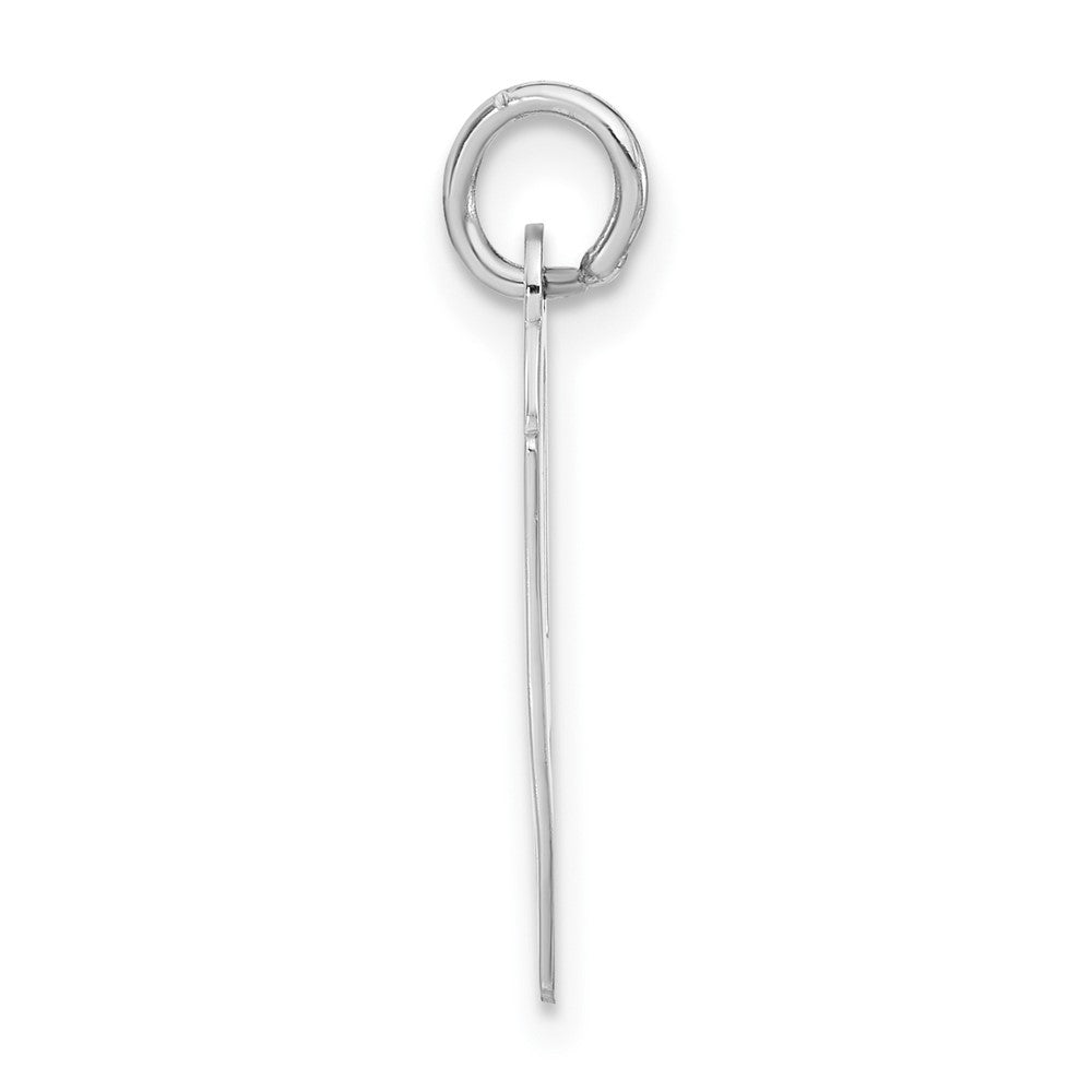 Sterling Silver Large Slanted Block Initial H Charm