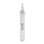 Sterling Silver Large Slanted Block Initial I Charm