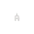Sterling Silver Small Artisan Block Initial H Charm
