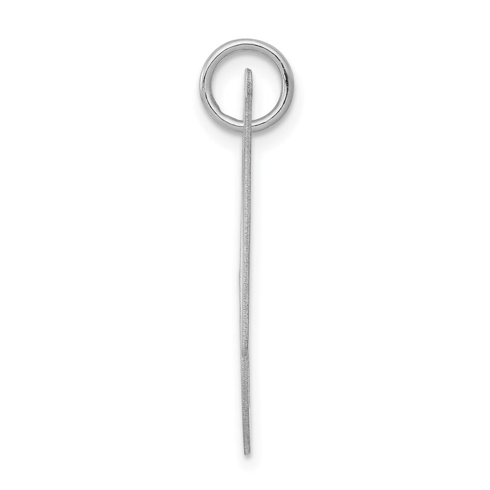 Sterling Silver Rhodium-plated Fancy Script Letter N Initial Charm