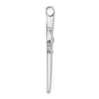 Sterling Silver Rhodium-plated CZ Cross Pendant