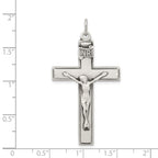 Sterling Silver Antiqued INRI Crucifix Pendant