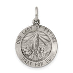 Sterling Silver Antiqued Our Lady of Fatima Medal