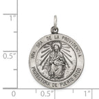 Sterling Silver Antiqued De La Providencia Medal