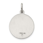 Sterling Silver Antiqued Blessed Mother Medal