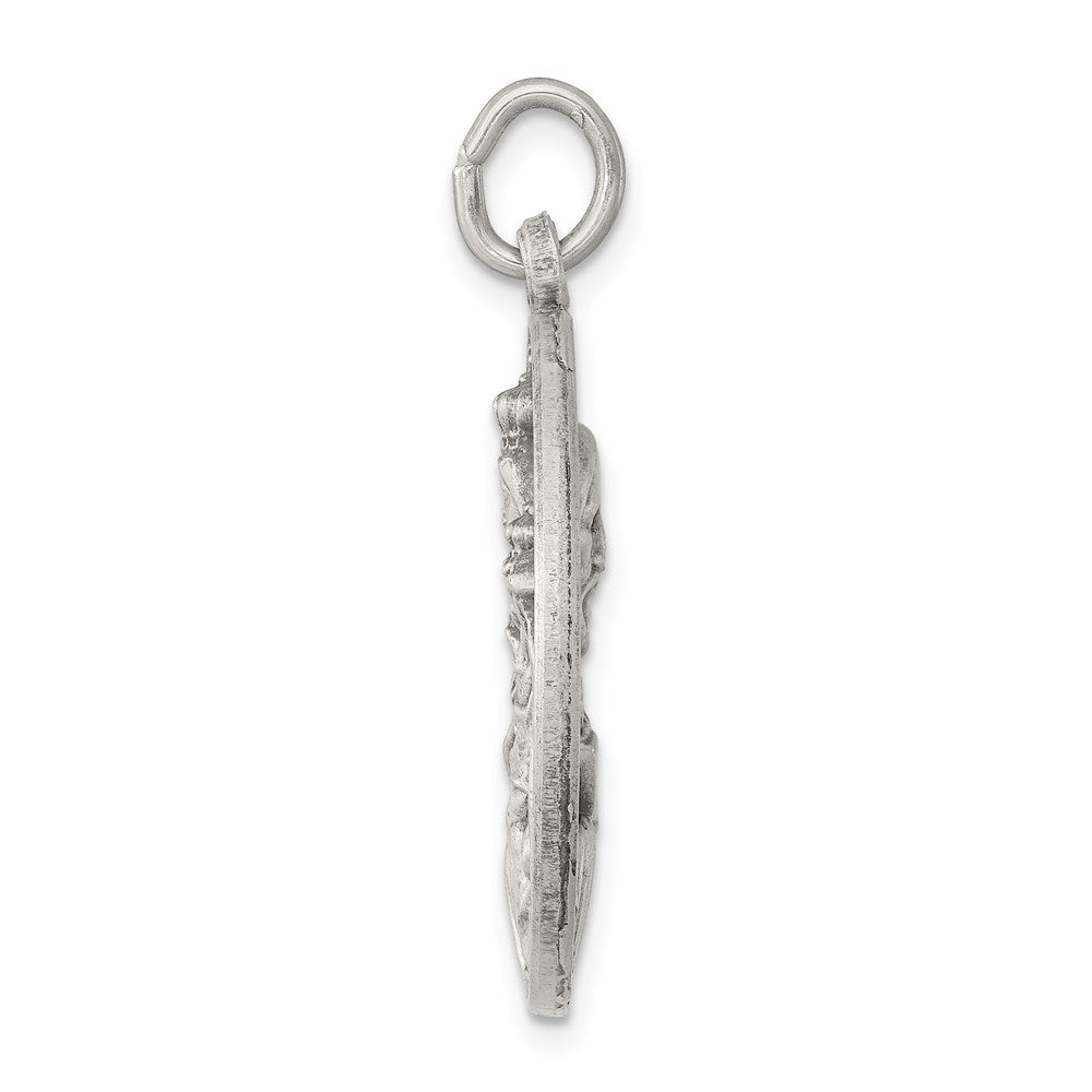 Sterling Silver Antiqued Our Lady of the Holy Scapular Medal