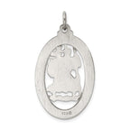 Sterling Silver Rhodium-plated Saint Christopher Medal