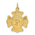 24k Gold-plated Sterling Silver Saint Florian Fireman's Badge Medal