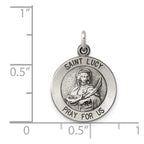 Sterling Silver Antiqued Saint Lucy Medal