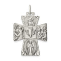 Sterling Silver Antiqued Reversible 4-way Medal