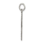 Sterling Silver Antiqued Cross Charm
