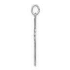 Sterling Silver Platinum-plated Enamel Cross Pendant
