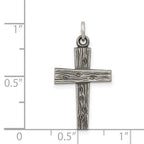 Sterling Silver Antiqued Cross Charm