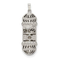 Sterling Silver Fancy Mezuzah Pendant