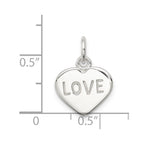 Sterling Silver Love Heart Charm