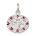 Sterling Silver w/ Stellux Crystal Angel Pendant