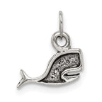 Sterling Silver Antiqued Whale Charm