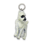 Silver Enamel Brussel Griffon Charm