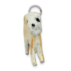 Silver Enamel Soft Coated Wheaton Terrier Charm