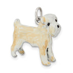 Silver Enamel Soft Coated Wheaton Terrier Charm