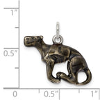 Silver Enamel Medium Greyhound Charm