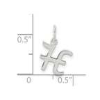 Sterling Silver Letter H Initial Charm