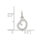Sterling Silver Letter O Initial Charm