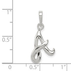Sterling Silver Letter A Initial Pendant
