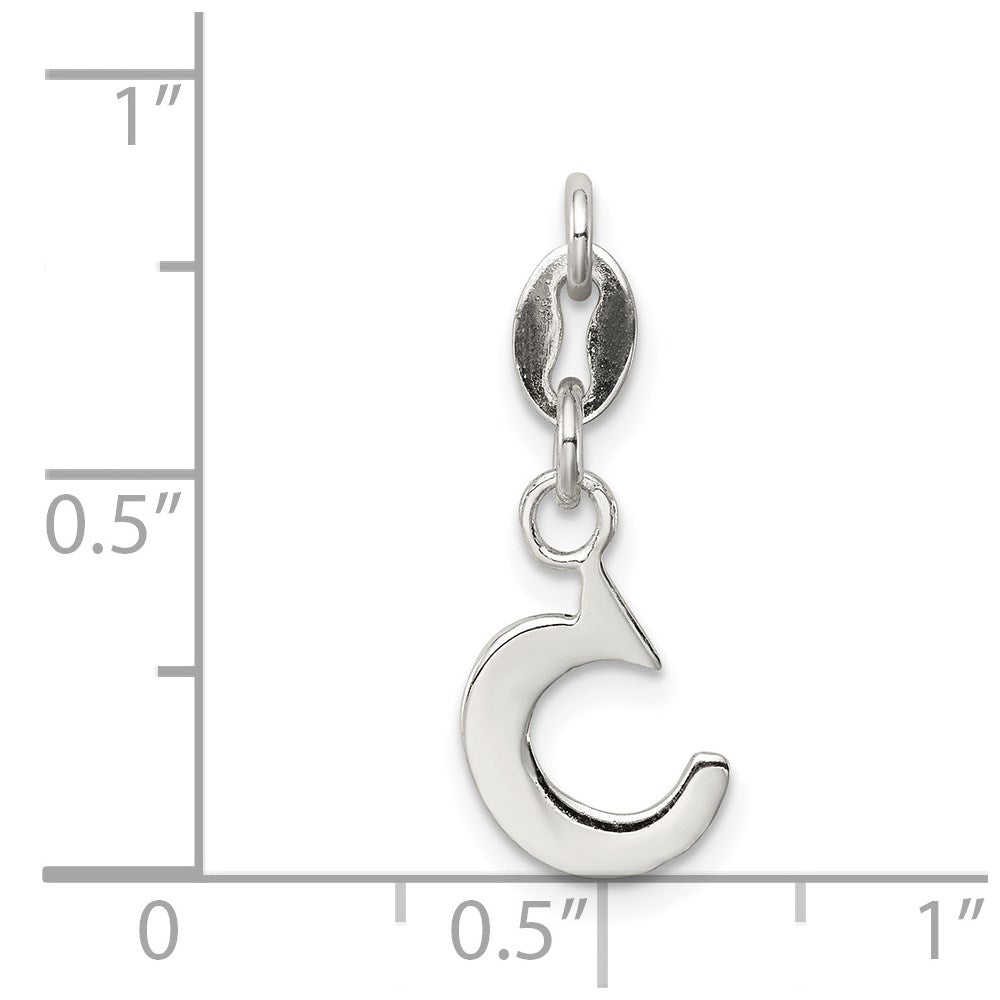 Sterling Silver Letter C Initial Charm