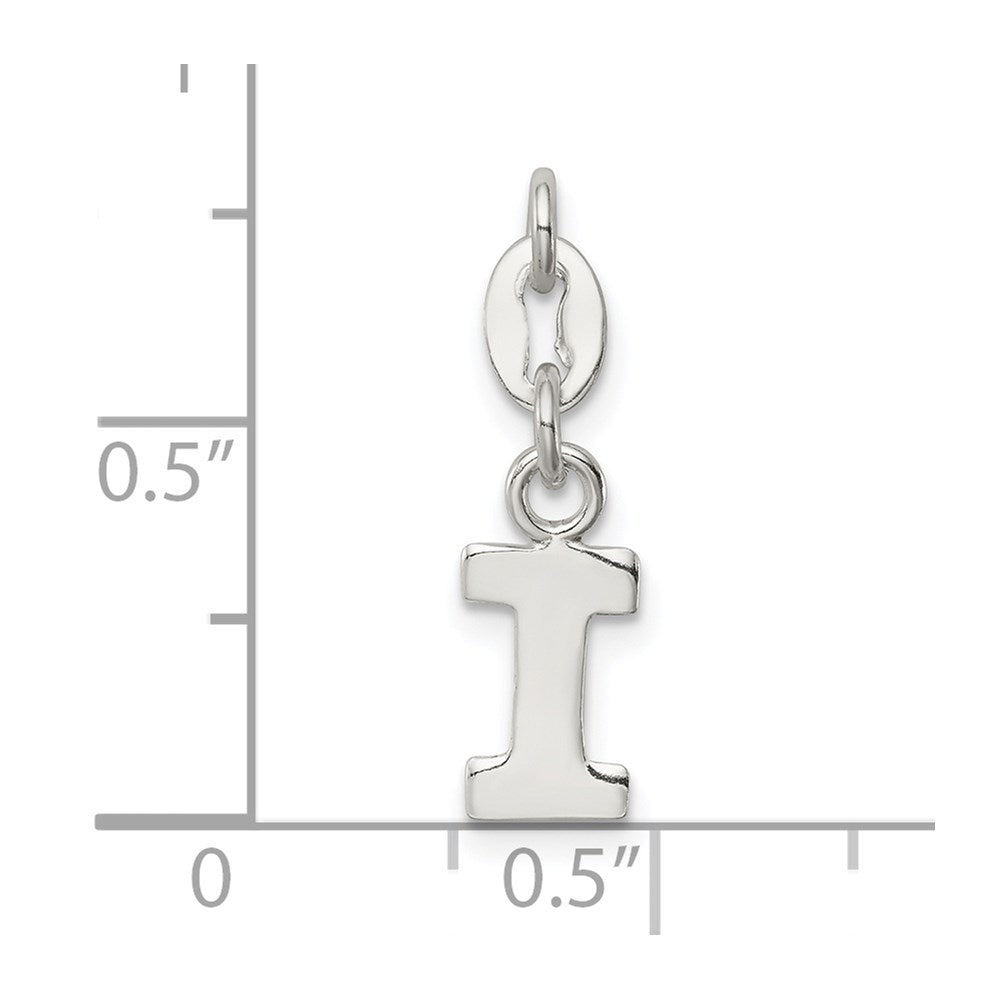 Sterling Silver Letter I Initial Charm