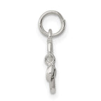 Sterling Silver CZ Polished Dove Charm