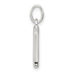 Sterling Silver White CZ Letter M Initial Pendant